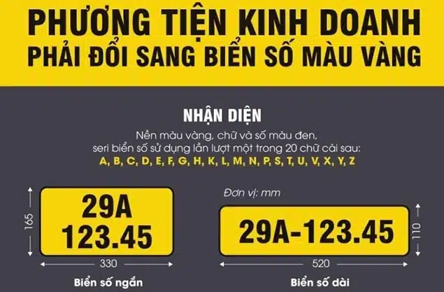 BIỂN SỐ VÀNG