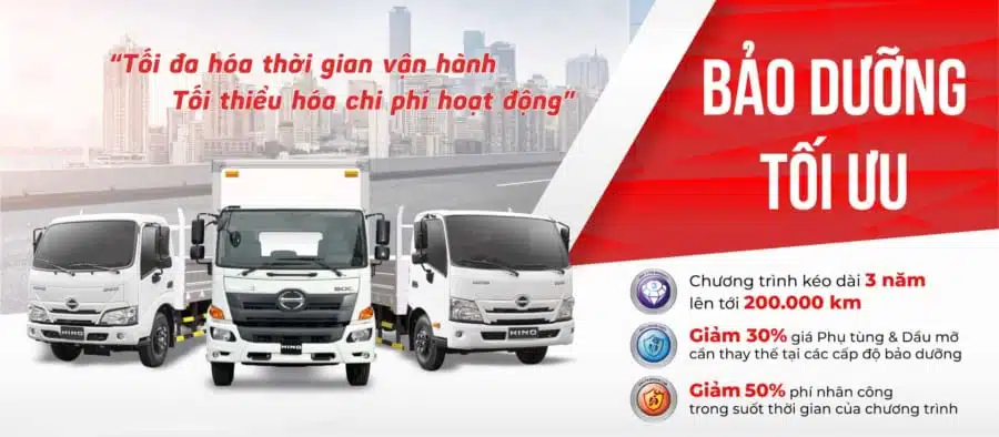 Chương trình bảo dưỡng Hino tối ưu HMP 2022
