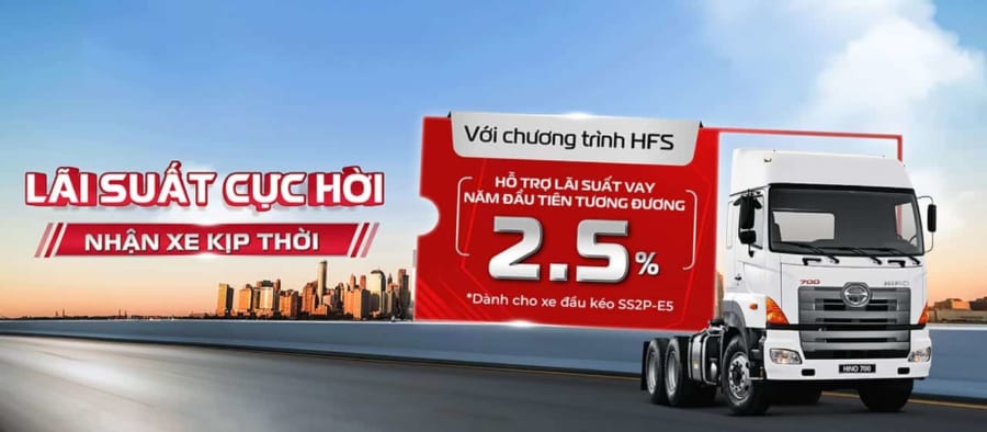 HỖ TRỢ LÃI SUẤT VAY ĐẦU KÉO HINO SS2P