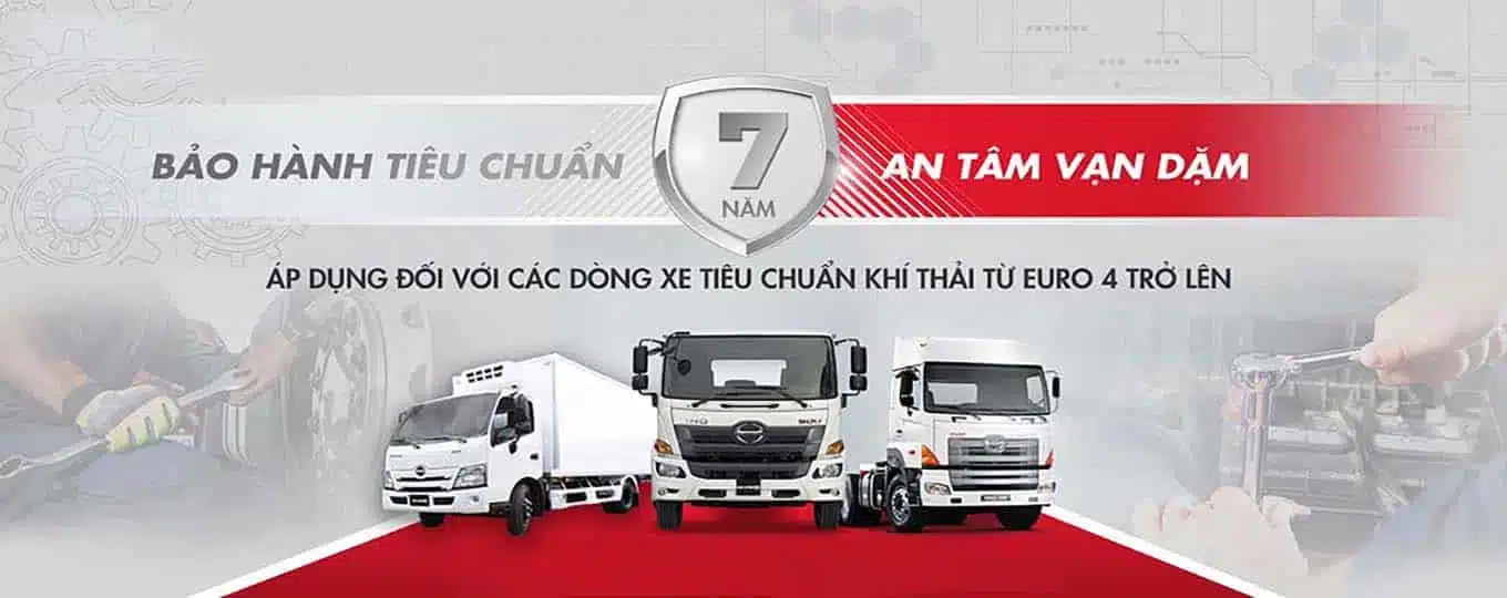 CHÍNH SÁCH BẢO HÀNH XE TẢI HINO 7 NĂM 2023