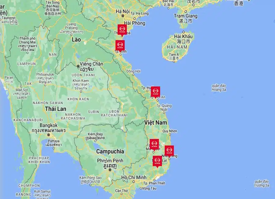 HỆ THỐNG ĐẠI LÝ XE TẢI HINO TẠI VIỆT NAM