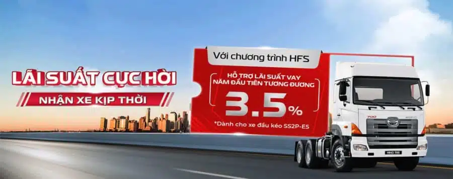 LÃI SUẤT VAY XE ĐẦU KÉO HINO SS2P