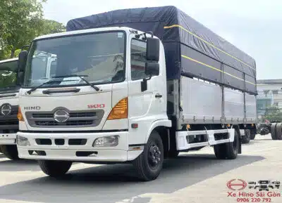 Xe Tải Hino FC9JNTC 6.5 Tấn Thùng Mui Bạt Nhôm 7.3m