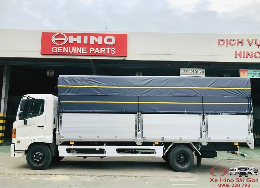 Xe Tải Hino FC9JNTC 6.5 Tấn Thùng Mui Bạt Nhôm 7.3m