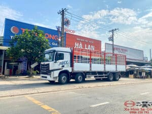 Xe Tải Howo Max 4 Chân Thùng Mui Bạt Nhôm 9.7m