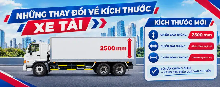 Những Thay Đổi Về Kích Thước Xe Tải
