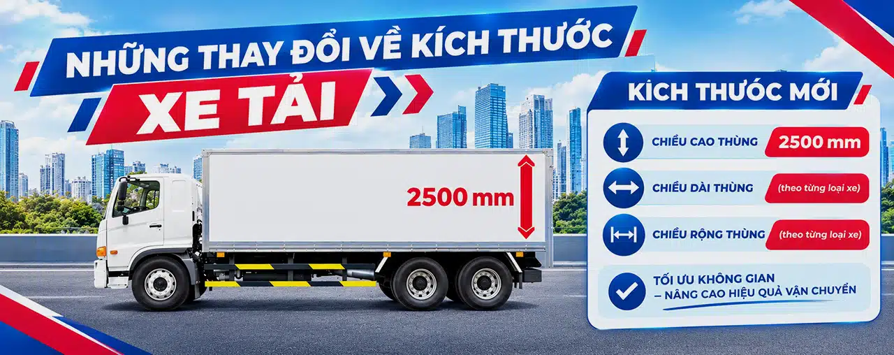 Những Thay Đổi Về Kích Thước Xe Tải